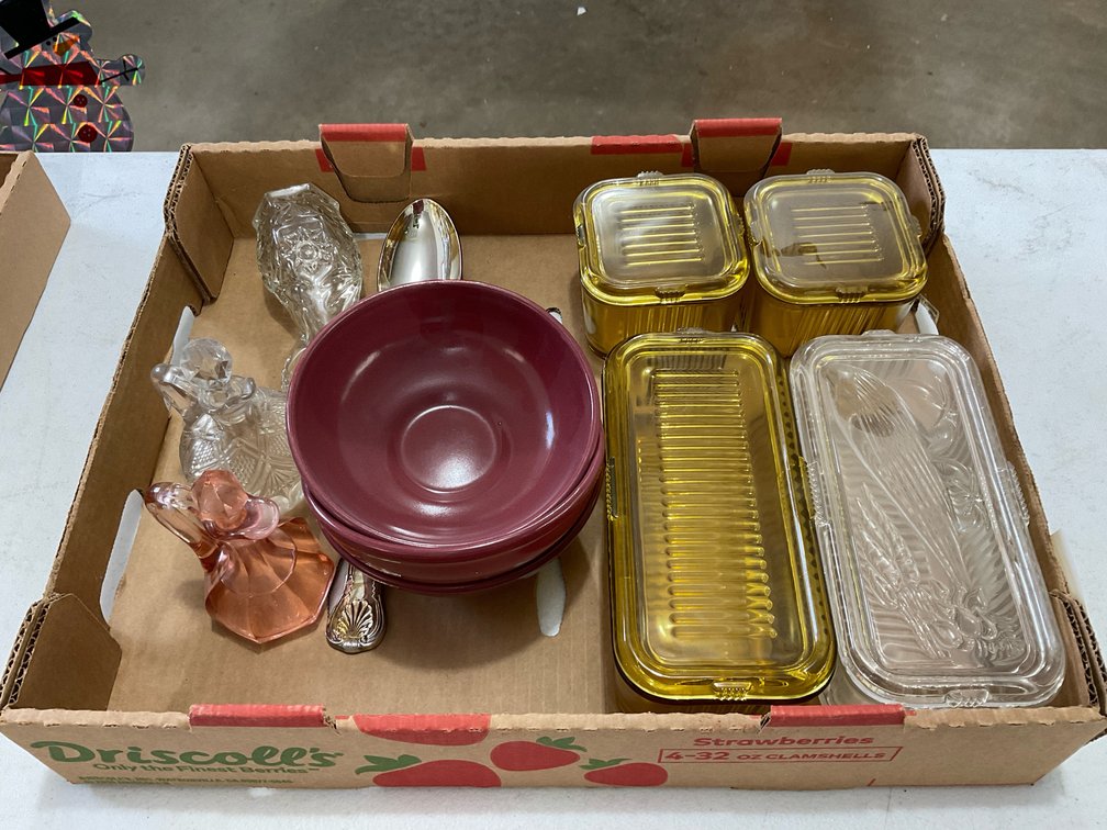 Glass canisters/bowls and more