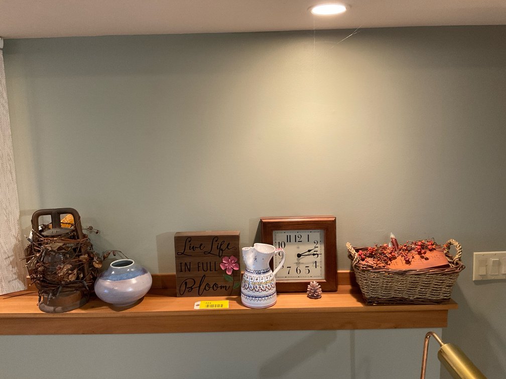 Lantern/vase/clocks and miscellaneous