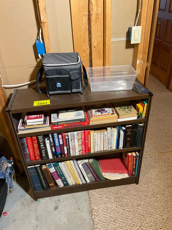 Bookshelf and miscellaneous books