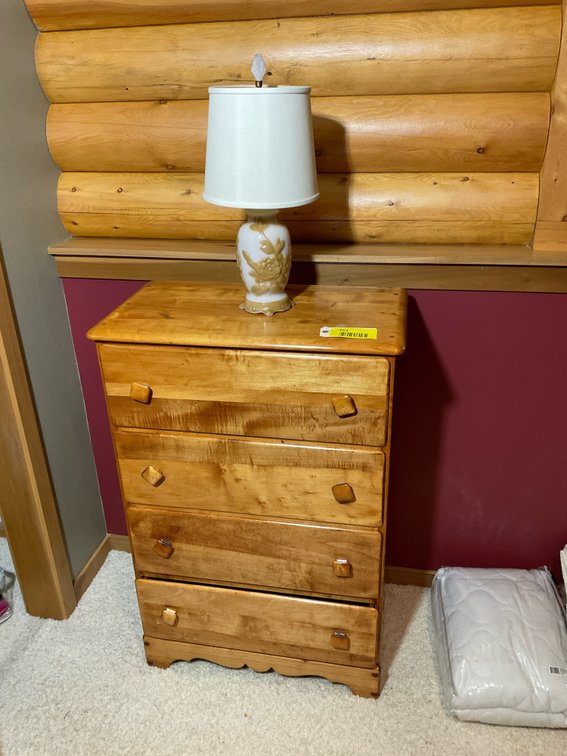 Beautiful dresser with lamp