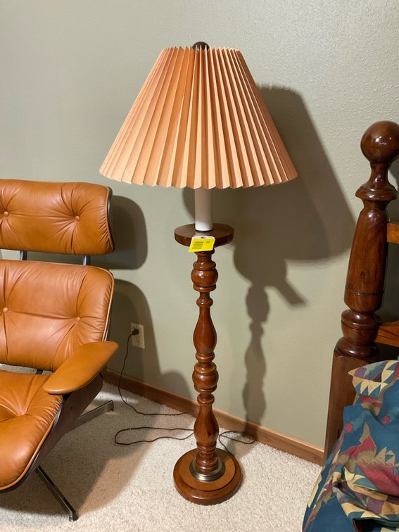 Beautiful wooden pole lamp