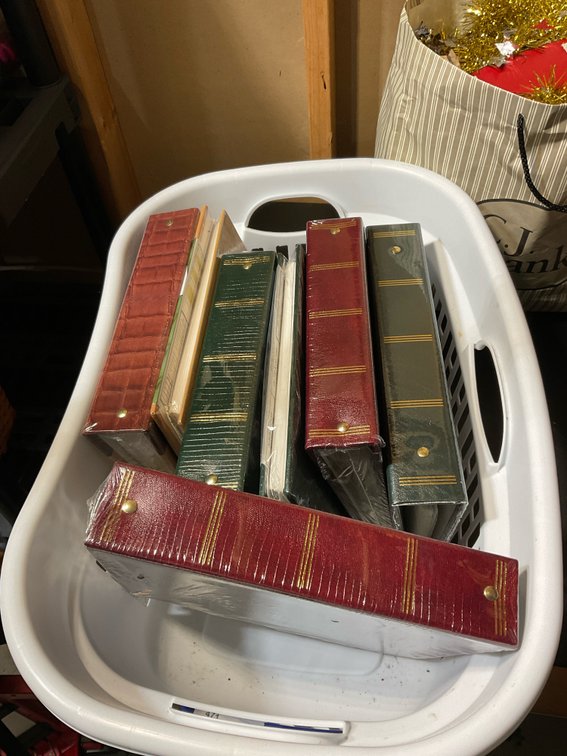 Basket with new photo albums
