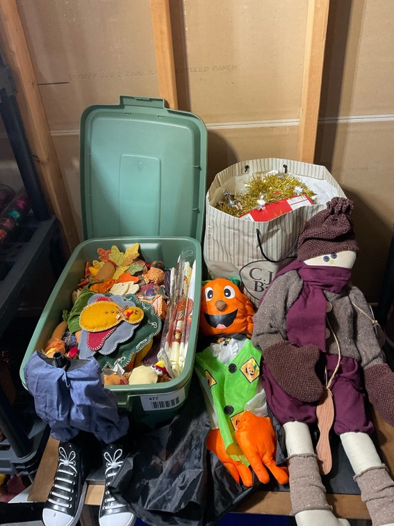 Large lot of holiday decorations