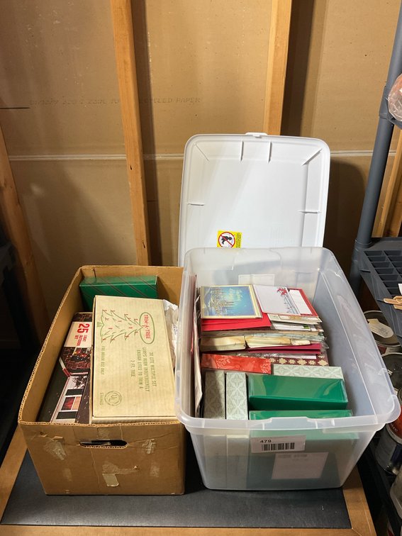 Christmas cards and lights