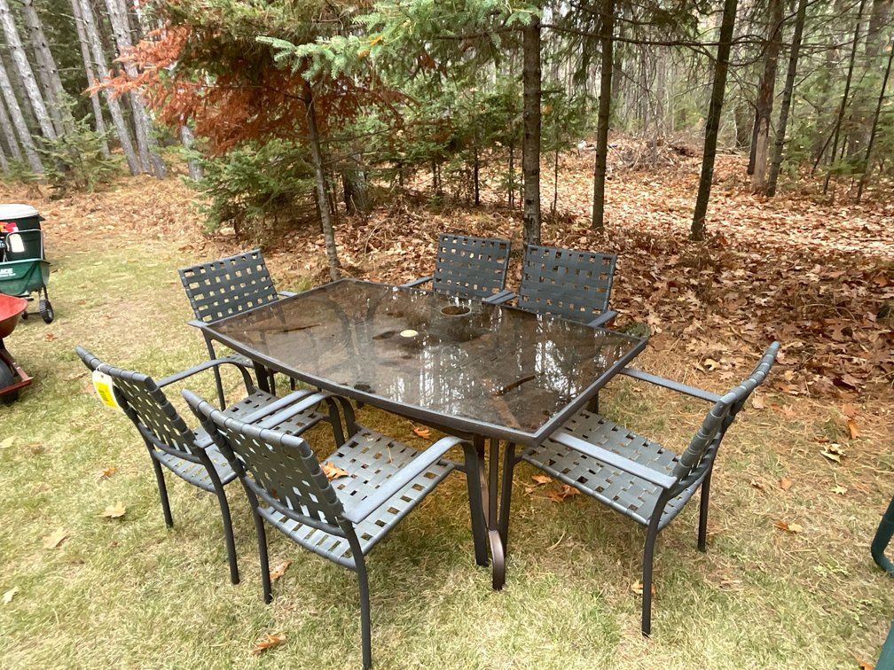 Patio table and chairs
