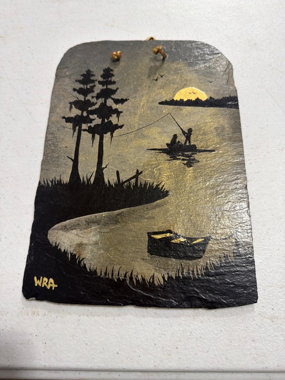 Painted roof slate tile