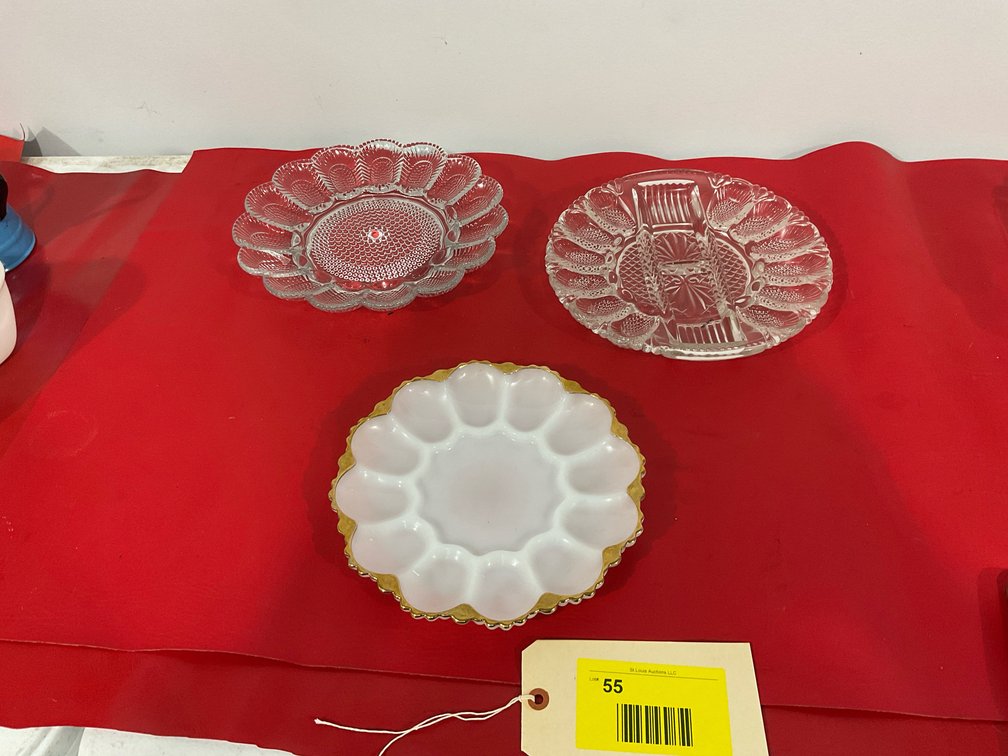 Vintage egg plates