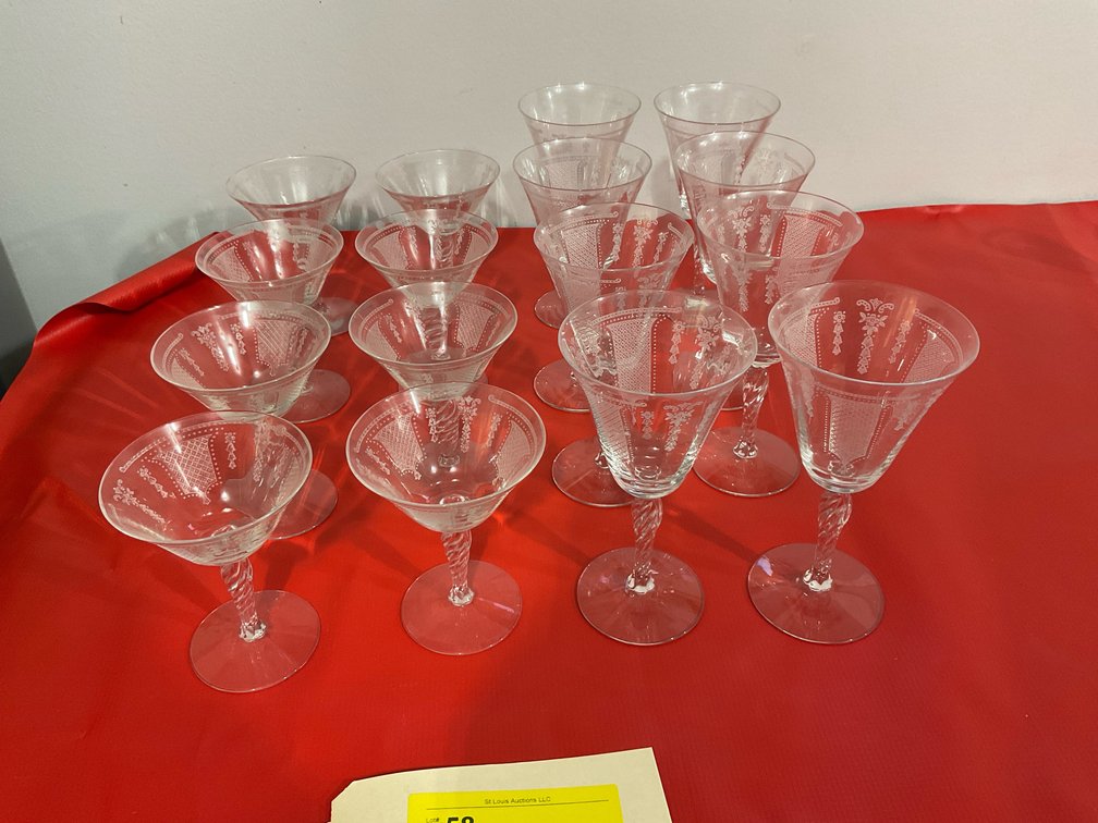 Beautiful etched stemware