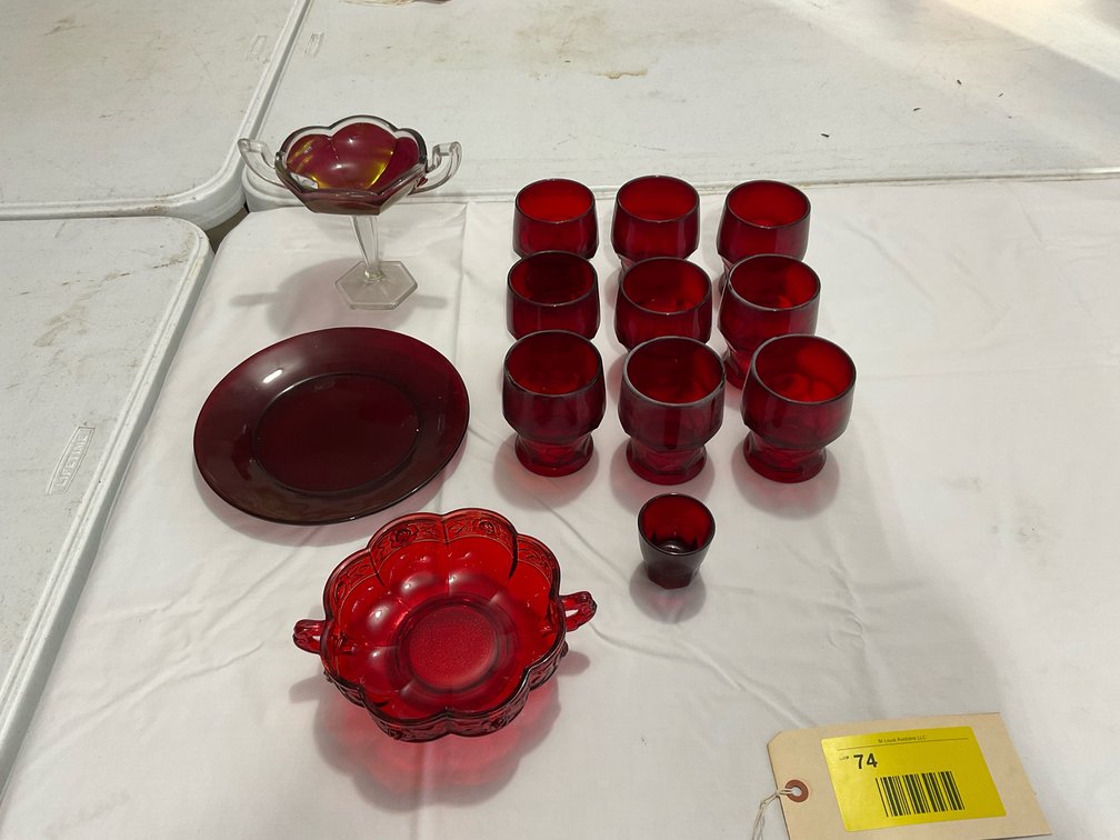 Ruby red glass