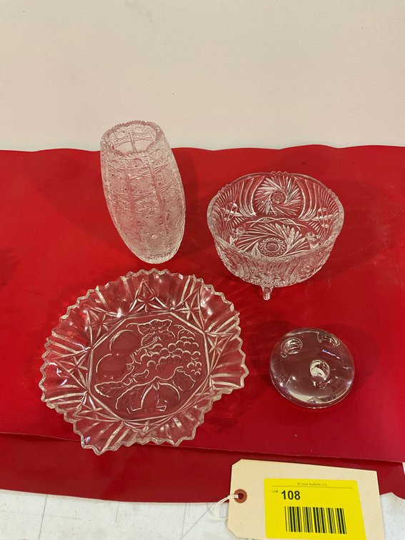 Cut  glass and bowls