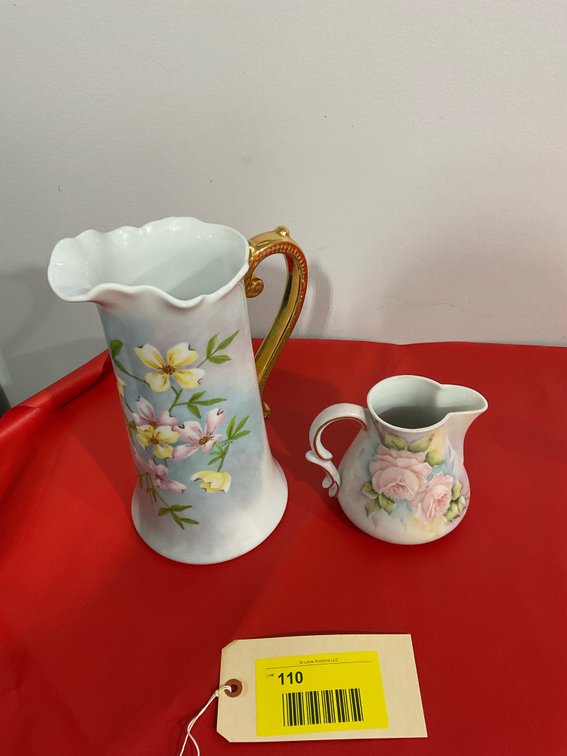 Beautiful hand-painted pitchers