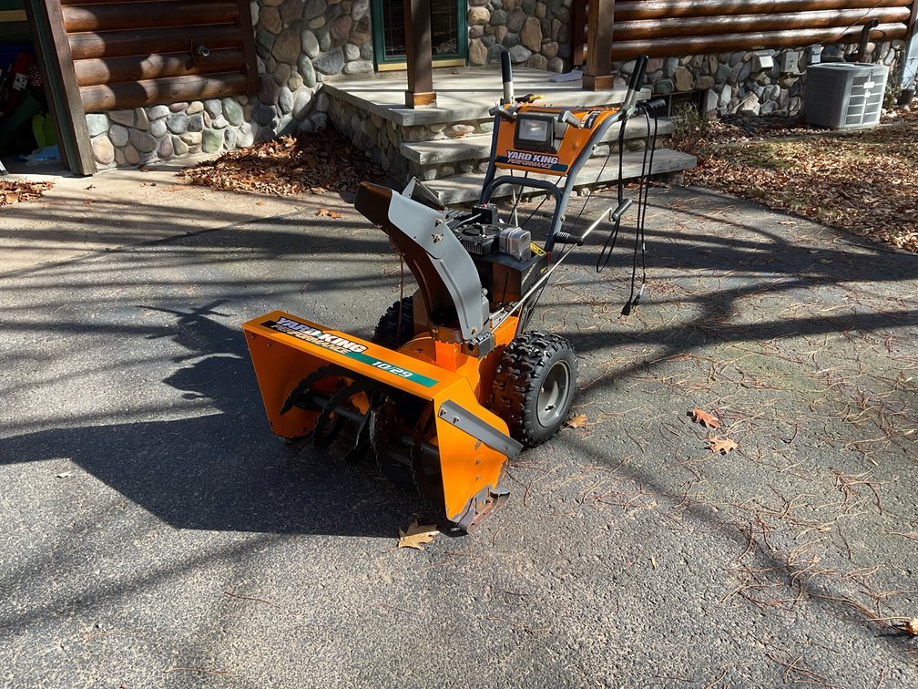 Yard King performance 10/29 snowblower