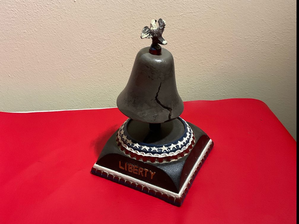 Cast-iron Liberty bank 