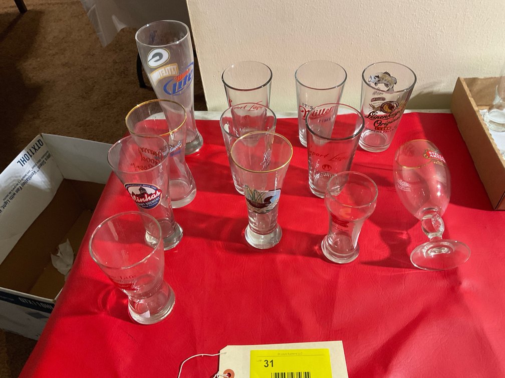 Miscellaneous bar glasses