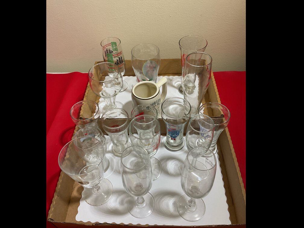 Miscellaneous bar glasses