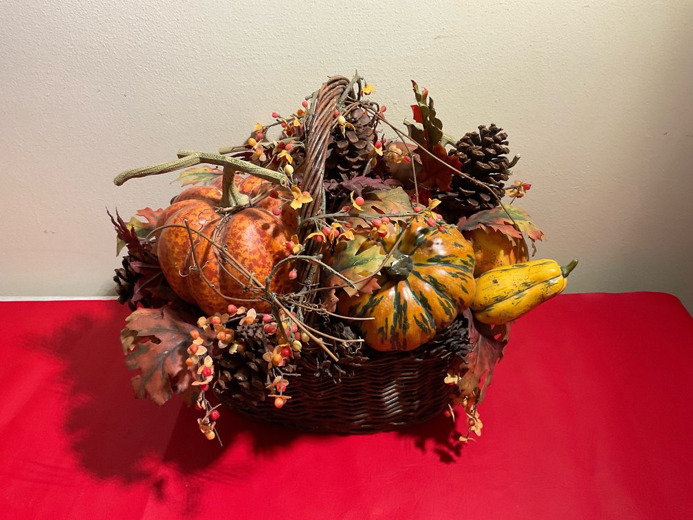 Autumn decoration basket