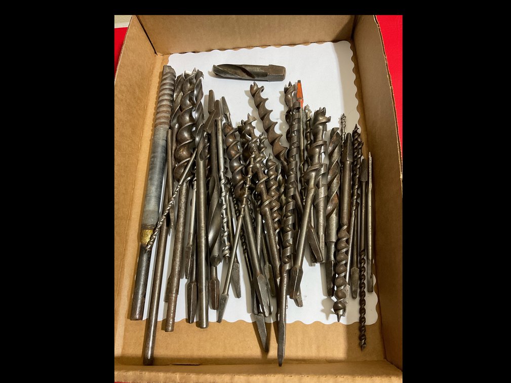 Antique hand brace drill bits