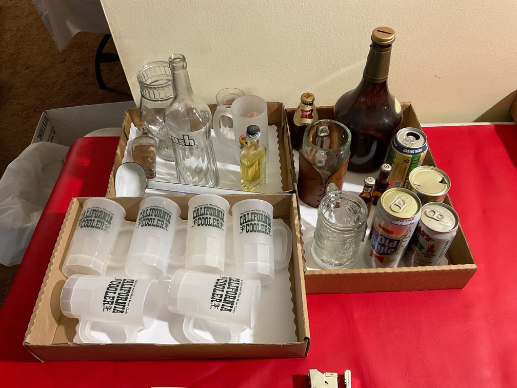 Miscellaneous vintage beer memorabilia