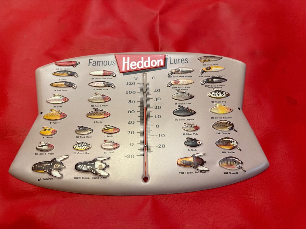 Heddon famous fish lures thermometer