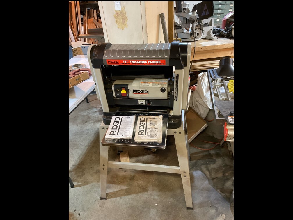 Like new Ridgid 13" planer