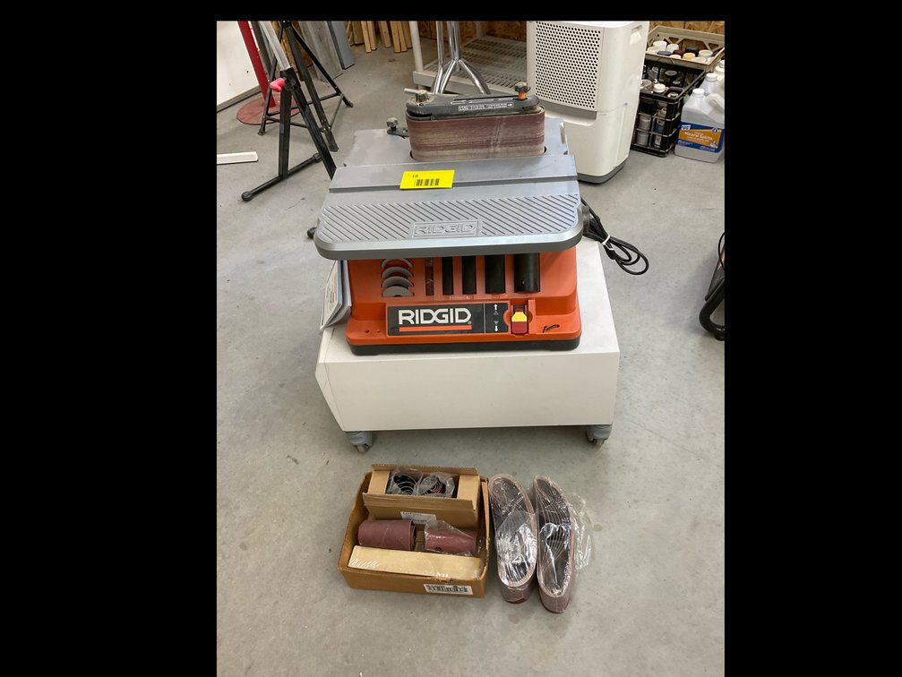 Ridgid oscillating edge belt sander/spindle