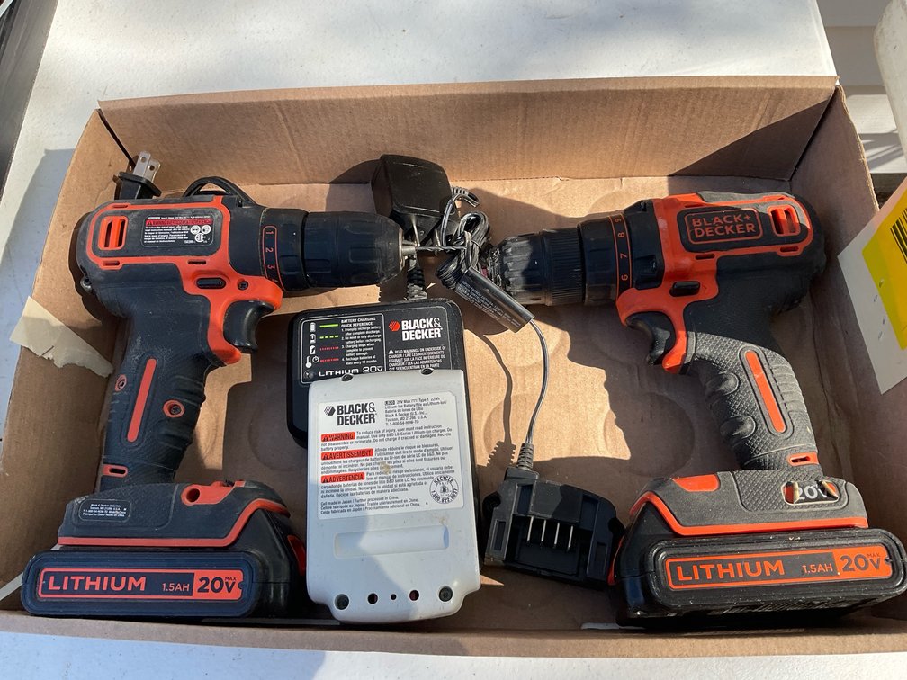 Black & Decker cordless 20 V drills