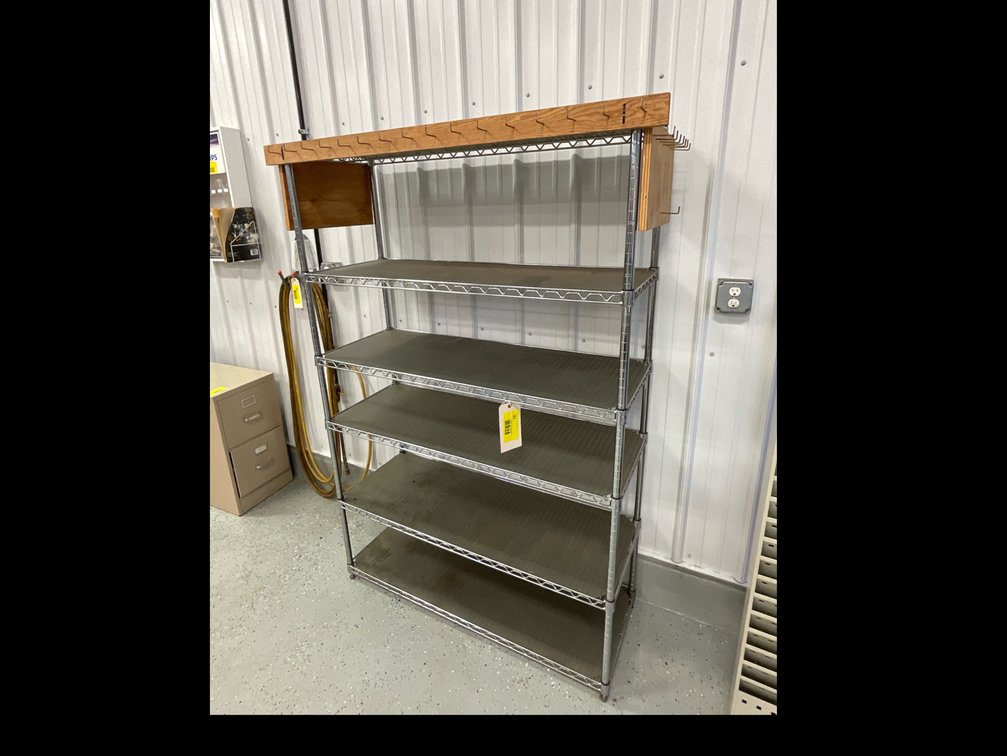 Stainless steel steel shelving unit
