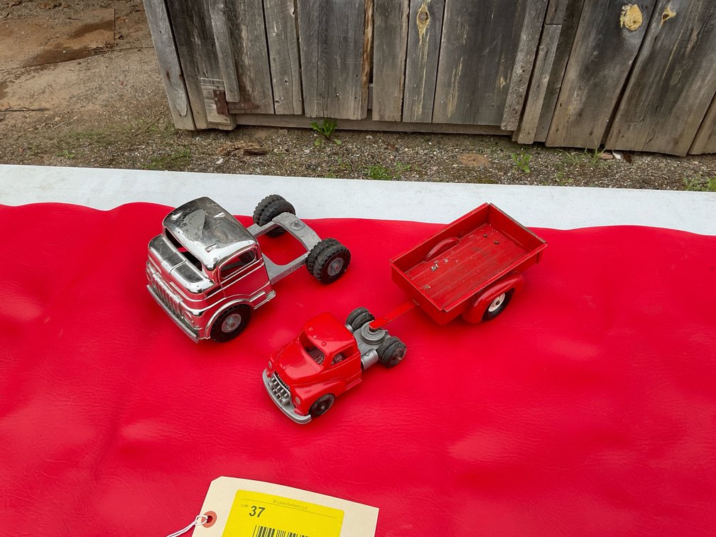 Vintage trucks with trailer