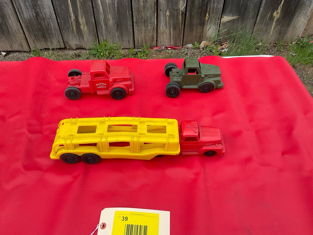 Old toy trucks
