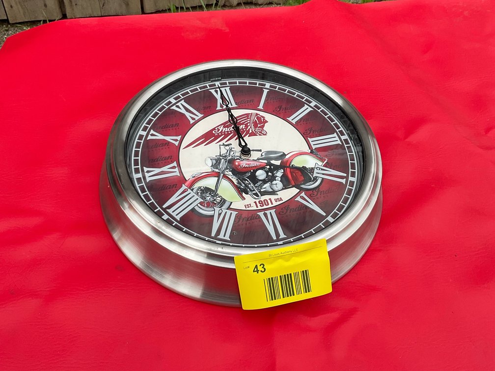 Indian motorcycle clock