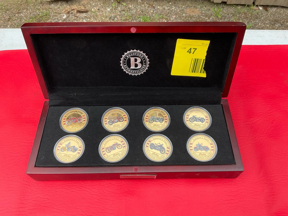 Bradford Exchange Indian motorcycle gold proof collection