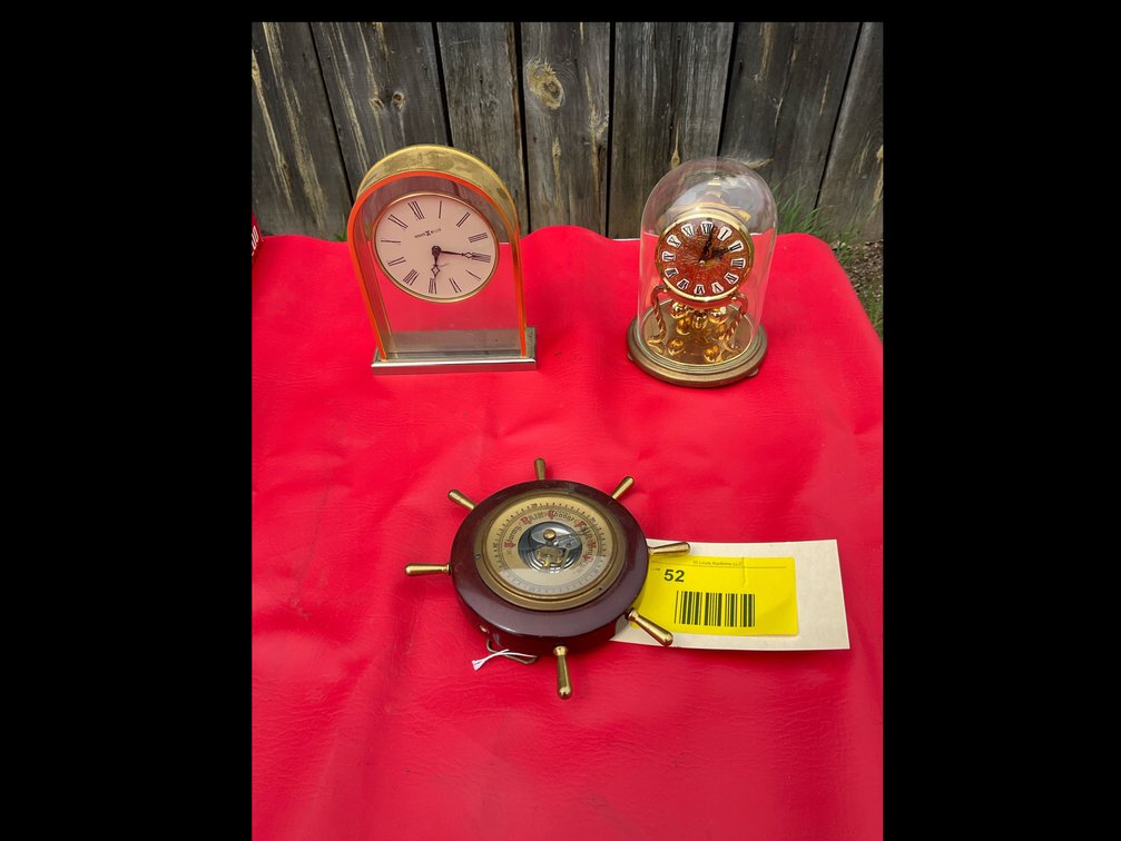 Howard Miller clock, anniversary clock barometer