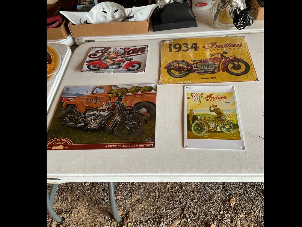 Indian motorcycle metal signs