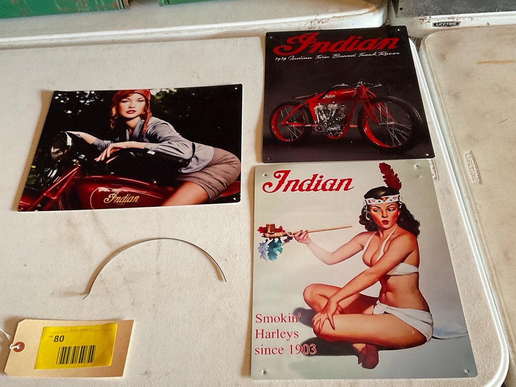 Indian motorcycle metal signs