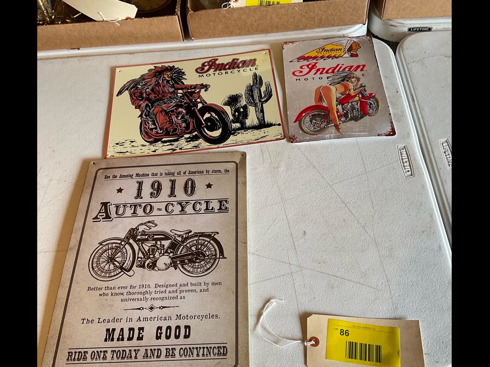 Indian motorcycle metal signs