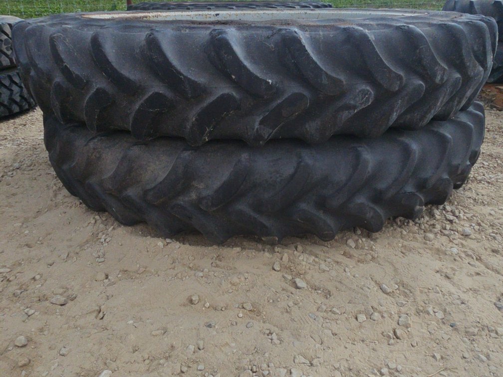 PAIR OF 12.4-54 TIRES ON 10 BOLT RIMS