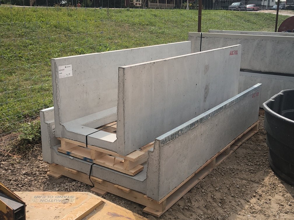 PAIR OF CONCRETE TRENCHES
