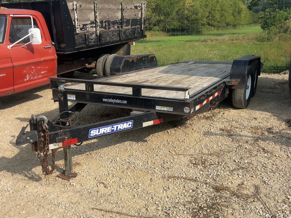 18"X83" SURETRAC TILT DECK TRAILER W/ LIGHTS - FARM USE ONLY NO TITLE/REGISTRATION