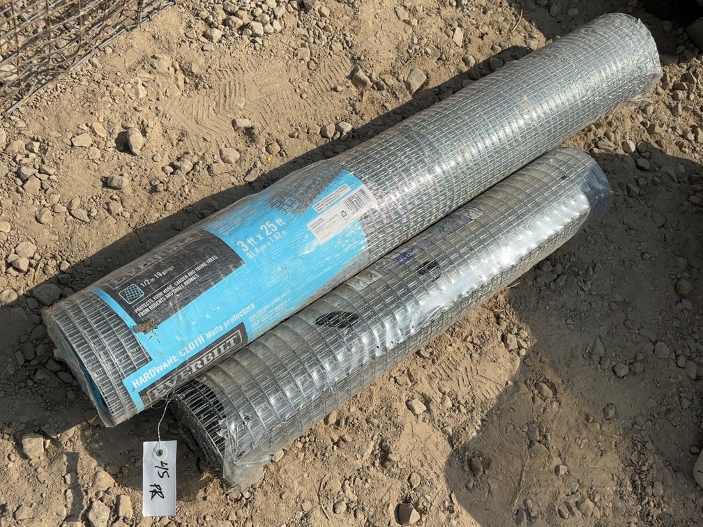 (2) NEW ROLLS OF STEEL CHICKEN WIRE  3' X 25' & 2' X 15'
