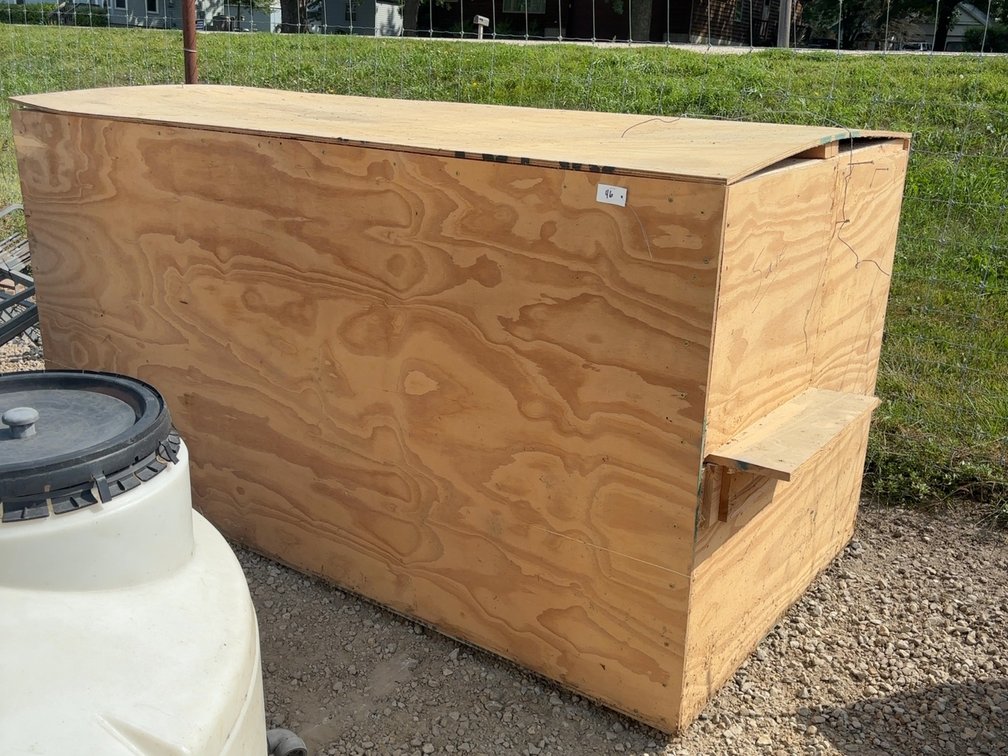 LARGE WOODEN CALF BOX