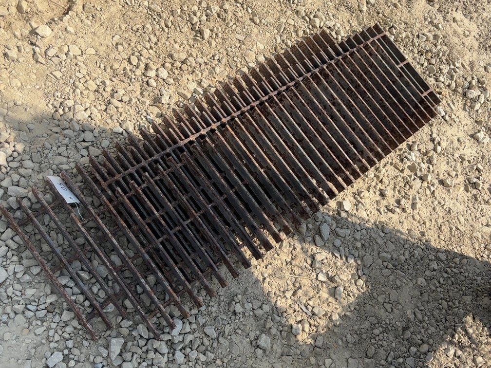 (3) STEEL FLOOR DRAIN COVERS