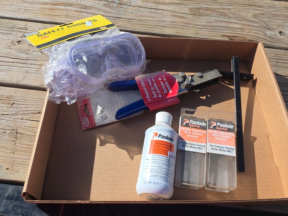 J-CHANNEL CUTTER, SAFETY GOGGLES, ETC