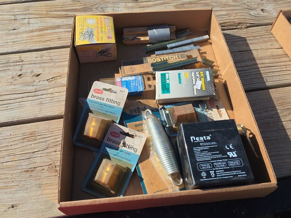 STAPLES, BATTERY. ETC