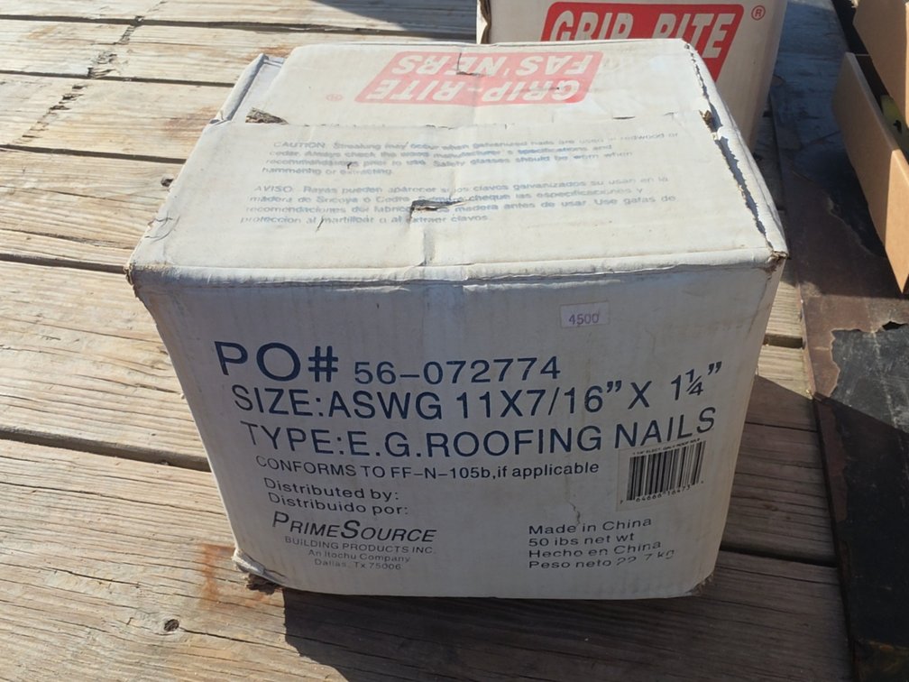 50LBS 11 X 7/16" X 1-1/4" ROOFING NAILS