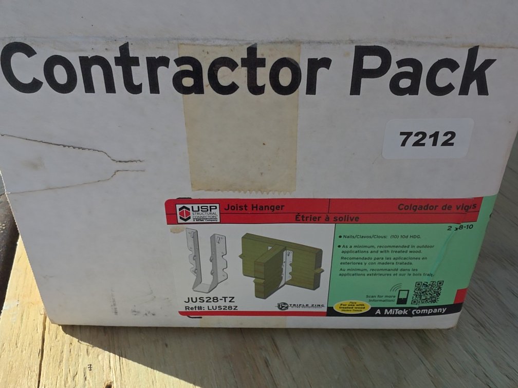 BOX OF JOIST HANGERS