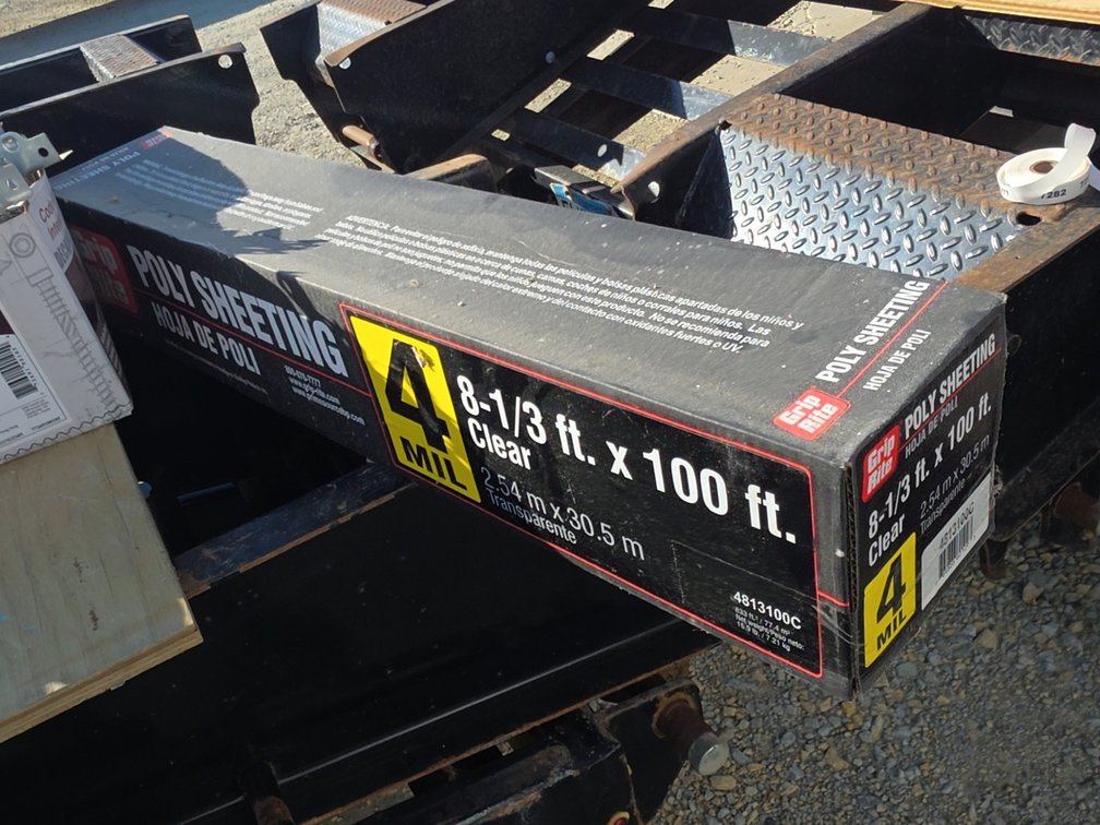 8-1/3' X 100' CLEAR 4MIL POLY SHEETING