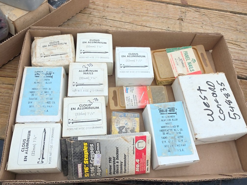 ASSORTED ALUMINUM NAILS & ETC