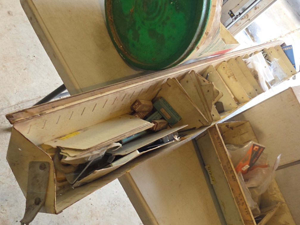 METAL BIN W/ ASSORTED