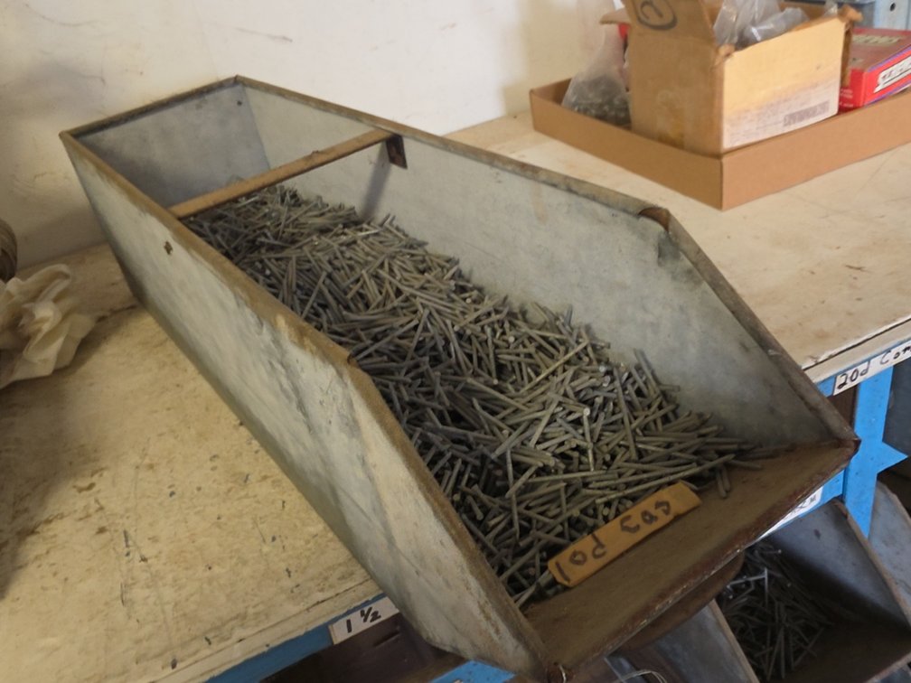 2-1/2" NAILS IN STEEL BIN