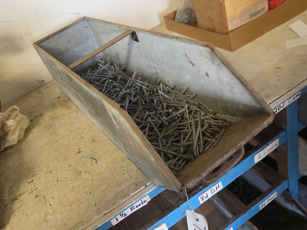 16D CASE M 3-1/2" NAILS IN STEEL BIN